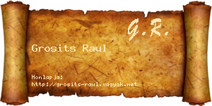 Grosits Raul névjegykártya